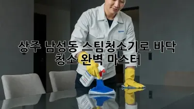 상주 남성동 스팀청소기로 바닥 청소 완벽 마스터!